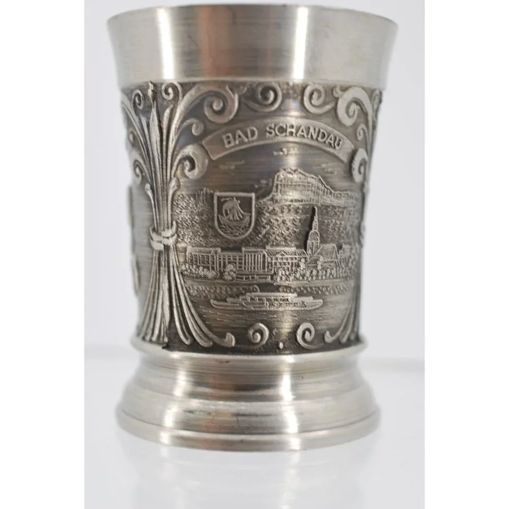 Pair of Fein Zinn 95% Pewter Shot Glasses with Original Box